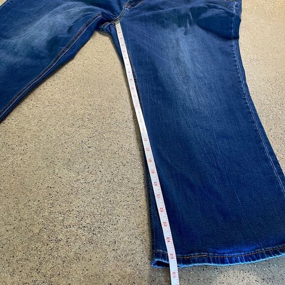 Flare Leg Cropped/Capri Stretch Denim Jeans sz 24W - Picture 15 of 16